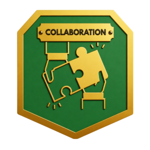 Let's Thrive Baasit Siddiqui 7Cs to thrive. Collaboration plaque