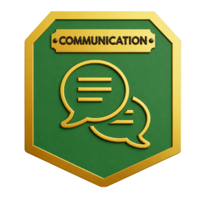 Let's Thrive Baasit Siddiqui 7Cs to thrive. Communication plaque