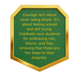 Let's Thrive Baasit Siddiqui 7Cs to thrive. Courage plaque