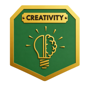 Let's Thrive Baasit Siddiqui 7Cs to thrive. Creativity plaque