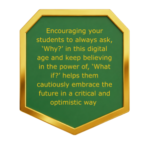 Let's Thrive Baasit Siddiqui 7Cs to thrive. Curiosity plaque