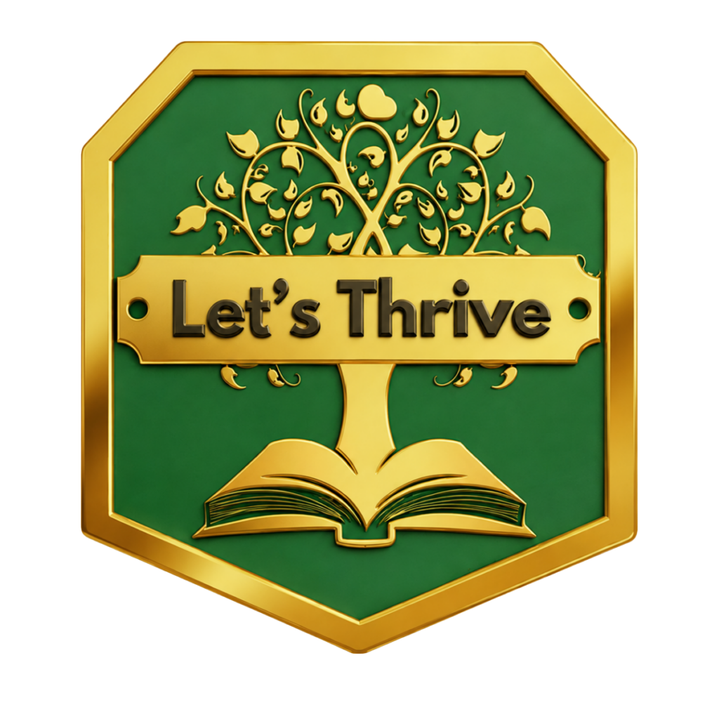 Let's Thrive Baasit Siddiqui 7Cs to thrive. Let's Thrive plaque
